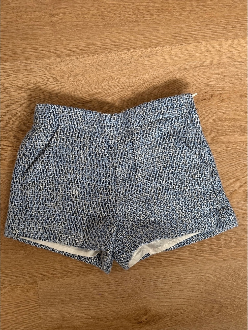 Janie and Jack Girls Blue Tweed High Waisted Shorts Size 5